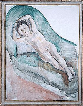 Jeunne femme sur canape